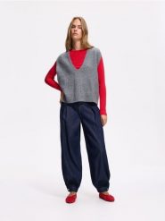 Jeansy Balloon - granatowy. Niebieskie jeansy Reserved, bez wzorów. Za 149.99 zł.
