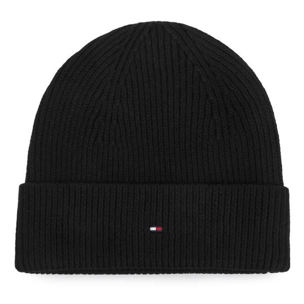 Czapka Tommy Hilfiger. Czarne czapki TOMMY HILFIGER, bez wzorów. Za 189.99 zł.