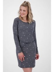 Alife and kickin Sukienka "Ellin" w kolorze granatowym rozmiar: XL. Niebieskie sukienki Alife and Kickin, na co dzień, xl, z aplikacjami, ze skóry, bez kołnierzyka, bez ramiączek, mini, proste. Za 82.99 zł.