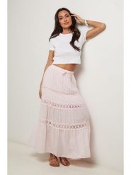 Le Monde du Lin Spódnica w kolorze jasnoróżowym rozmiar: 36/38. Różowe spódnice Le Monde du Lin, bez wzorów, z bawełny, maxi. Za 130.99 zł.