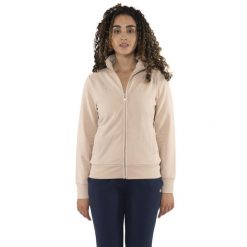 Bluza ciepła z pełny zamek błyskawiczny na czas wolny. Brązowe bluzy LEONE 1947 APPAREL, bez wzorów, z bawełny, bez kaptura. W wyprzedaży za 164.19 zł.