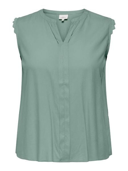 ONLY Carmakoma Bluzka w kolorze miętowym rozmiar: 46. Zielone bluzki Only Carmakoma, s, bez wzorów, z wiskozy, klasyczne, bez kołnierzyka, bez ramiączek. Za 68.95 zł.