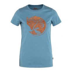 Koszulka trekkingowa damska Fjällräven Arctic Fox. Niebieskie bluzki Fjällräven, xs, bez wzorów, sportowe, bez kołnierzyka, bez ramiączek. Za 231.90 zł.