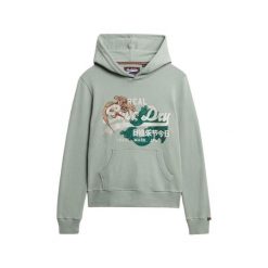 Bluza damska Superdry Tokyo Vl. Zielone bluzy Superdry, uniwersalny, bez wzorów, bez kaptura. W wyprzedaży za 315.50 zł.