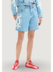 Desigual Szorty jeansowe Wakand 26SWDD45 Niebieski Relaxed Fit. Niebieskie szorty Desigual, bez wzorów, z bawełny. Za 489.99 zł.