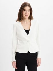 Zero Krótka marynarka damska Kobiety Materiał dresowy biały jednolity, 42. Białe marynarki i żakiety Zero, bez wzorów, z dresówki, eleganckie. Za 329.95 zł.