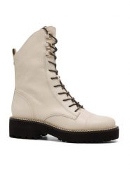 SAM EDELMAN Botki H8592L2100 Écru. Botki Sam Edelman, bez wzorów, ze skóry, bez obcasa, na płaskiej podeszwie, bez zapięcia. Za 239.99 zł.