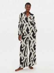 DKNY Komplet koszula i spodnie materiałowe YI90019 Beżowy Regular Fit. Brązowe koszule DKNY, m, bez wzorów, z materiału, bez kołnierzyka, bez ramiączek. Za 669.99 zł.