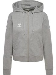 Damska bluza z kapturem zapinana na zamek Hummel Go 2.0 Chevron. Szare bluzy Hummel, l, bez wzorów, z bawełny, z kapturem. Za 302.50 zł.