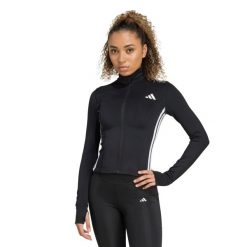 Damska bluza dresowa adidas Essentials 3-Stripes. Czarne bluzy Adidas, l, z aplikacjami, z dresówki, bez kaptura. Za 265.30 zł.