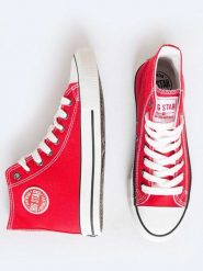 BIG STAR Sneakersy w kolorze czerwonym rozmiar: 39. Czerwone trampki Big Star, bez wzorów, za kostkę, bez zapięcia. Za 89.99 zł.