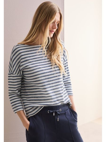 Cecil Sweter w kolorze niebieskim rozmiar: XS. Niebieskie swetry Cecil, xs, bez wzorów, ze splotem, bez ramiączek. Za 69.91 zł.