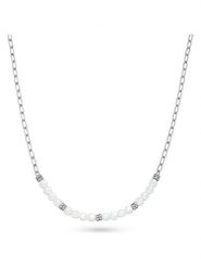 S.Oliver Naszyjnik z elementami ozdobnymi - dł. 50 cm rozmiar: onesize. Białe naszyjniki S.Oliver, z perłą, ze stali. Za 121.99 zł.