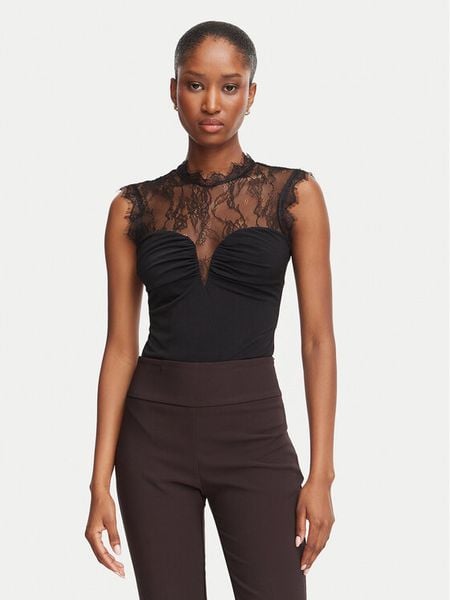 Rinascimento Body CFC0130488003 Czarny Slim Fit. Czarne body Rinascimento, xl, bez wzorów, z syntetyku. Za 469.99 zł.