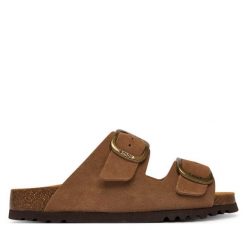 Klapki Scholl. Brązowe klapki Scholl, bez wzorów, bez obcasa. Za 379.99 zł.