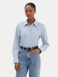 Tommy Hilfiger Koszula Ess WW0WW47169 Niebieski Regular Fit. Niebieskie koszule TOMMY HILFIGER, bez wzorów, z bawełny, bez kołnierzyka, bez ramiączek. Za 369.99 zł.