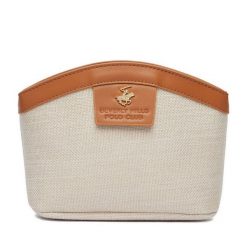 Kosmetyczka Beverly Hills Polo Club. Brązowe kufry i kosmetyczki Beverly Hills Polo Club, bez wzorów, z materiału, bez dodatków. Za 79.99 zł.
