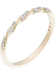 DIAMANTA Złoty pierścionek "Eternelle Torsade" z diamentami rozmiar: 54. Białe pierścionki DIAMANTA, z diamentem, złote. Za 896.45 zł.