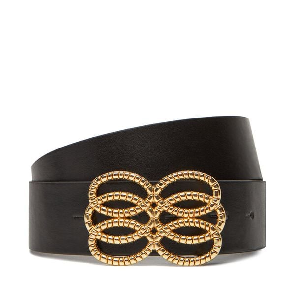 Pasek Damski Pieces. Czarne paski Pieces, bez wzorów, z jeansu. Za 49.99 zł.