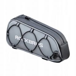 Torba rowerowa Rockbros na ramę odblaskowa saszetka 0,9 L. Szare torby na ramię ROCKBROS, bez wzorów, z lakierowanej skóry, na ramię, bez dodatków. Za 54.99 zł.