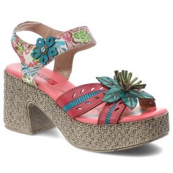 Sandały damskie Artiker, cholewka ze skóry naturalnej pasek wokół kostki z zapięciem na rzep, różowe, 58C1025. Czerwone sandały Artiker, bez wzorów, ze skóry, bez obcasa, na obcasie, bez zapięcia. Za 329.00 zł.