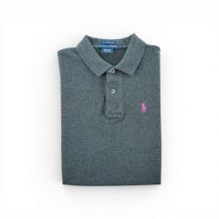 Second life - Polo Ralph Lauren damskie koszulka z krótkim rękawem - Jak nowy. Szare koszulki polo RALPH LAUREN, l, bez wzorów, z materiału, bez kołnierzyka, bez ramiączek. Za 127.76 zł.