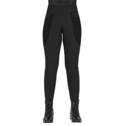 Damskie legginsy jeździeckie QHP Zahra. Czarne legginsy QHP, s, bez wzorów, z podwyższonym stanem. Za 261.50 zł.