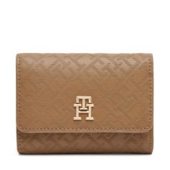 Duży Portfel Damski Tommy Hilfiger. Brązowe portfele TOMMY HILFIGER, bez wzorów. Za 229.99 zł.