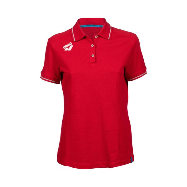Koszulka polo damska Arena Team Polo shirt Solid Cotton. Czerwone bluzki Arena, l, bez wzorów, z bawełny, sportowe, bez kołnierzyka, bez ramiączek. Za 239.00 zł.