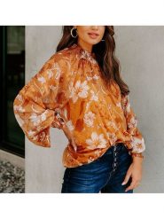 Milan Kiss Bluzka w kolorze pomarańczowym rozmiar: M. Pomarańczowe bluzki Milan Kiss, m, bez wzorów, bez kołnierzyka, bez ramiączek. Za 113.99 zł.