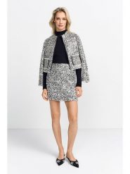 Rich & Royal Spódnica w kolorze srebrnym rozmiar: 36. Szare spódnice Rich & Royal, na co dzień, bez wzorów, mini, proste. Za 250.95 zł.