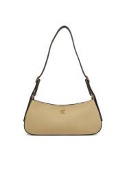 Calvin Klein Torebka Ck Canvas Small Shoulder Bag LV04F3347G Beżowy. Brązowe torebki klasyczne Calvin Klein, bez wzorów, z materiału, bez dodatków. Za 409.99 zł.