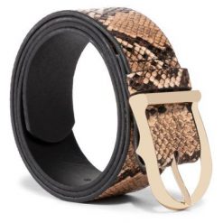 ACCCESSORIES PASKI 1W2-007-SS20 Brązowy. Brązowe paski ACCCESSORIES, bez wzorów, ze skóry ekologicznej. Za 29.99 zł.