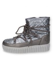 Dockers by Gerli Botki w kolorze srebrnym rozmiar: 39. Szare botki Dockers by Gerli, bez wzorów, bez obcasa, bez zapięcia. Za 95.69 zł.