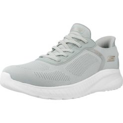 Kapcie SKECHERS BOBS SQUAD CHAOS Zielony. Zielone obuwie domowe Skechers, bez wzorów, z materiału, bez zapięcia. Za 352.99 zł.