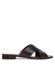 Tory Burch Klapki Miller 162574 Czarny. Czarne klapki Tory Burch, bez wzorów, ze skóry, bez obcasa. Za 809.99 zł.