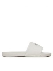 Calvin Klein Jeans Klapki YW0YW01835 Biały. Białe klapki Calvin Klein Jeans, bez wzorów, z jeansu, bez obcasa. Za 109.99 zł.