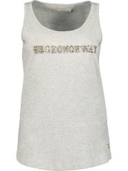 Geographical Norway Top "Jardiniere" w kolorze szarym rozmiar: XL. Szare topy Geographical Norway, xl, bez wzorów, z bawełny, bez kołnierzyka, bez ramiączek. Za 48.39 zł.