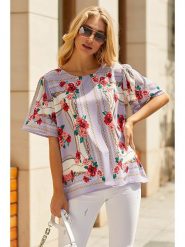 Milan Kiss Bluzka w kolorze fioletowym rozmiar: S. Różowe bluzki Milan Kiss, s, bez wzorów, bez kołnierzyka, bez ramiączek. Za 82.99 zł.