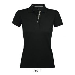 Damska koszulka polo Sol's Portland. Czarne koszulki polo SOL'S, s, bez wzorów, bez kołnierzyka, bez ramiączek. Za 138.50 zł.