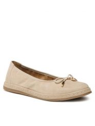 Lasocki Baleriny WI16-SPAROW-06 Beżowy. Brązowe baleriny Lasocki, bez wzorów, ze skóry, bez obcasa. Za 99.99 zł.
