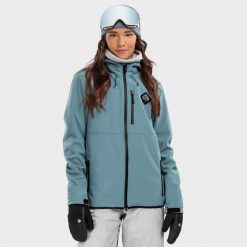 Kurtka snowboardowa damska W2-W Beluga. Niebieskie kurtki narciarskie SIROKO, xl, bez wzorów, z softshellu, bez kaptura, narciarskie. W wyprzedaży za 500.65 zł.