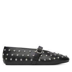 Baleriny Badura. Czarne baleriny Badura, bez wzorów, bez obcasa. Za 279.99 zł.
