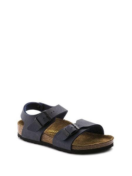 Birkenstock Skórzane sandały "New York" w kolorze granatowym rozmiar: 30. Niebieskie sandały Birkenstock, bez wzorów, z nubiku, klasyczne, z otwartym noskiem, bez obcasa, bez zapięcia. Za 152.98 zł.