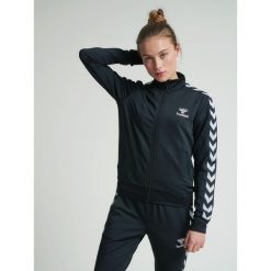 HUMMEL czarna bluza damska sportowa rozpinana hmlNELLY 2.0 ZIP. Czarne bluzy Hummel, l, bez wzorów, z bawełny, bez kaptura. Za 138.00 zł.