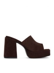 DeeZee Klapki CEO-HY7562-10 Brązowy. Brązowe klapki DeeZee, bez wzorów, z materiału, bez obcasa. Za 139.99 zł.