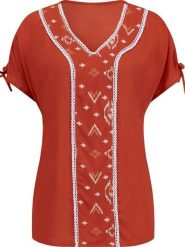 WITT WEIDEN Bluzka w kolorze pomarańczowo-białym rozmiar: 44. Pomarańczowe bluzki WITT WEIDEN, bez wzorów, z wiskozy, bez kołnierzyka, bez ramiączek. Za 43.99 zł.