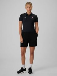 4F Spodenki dresowe damskie - czarne M. Czarne szorty 4f, bez wzorów, z dresówki. Za 129.99 zł.