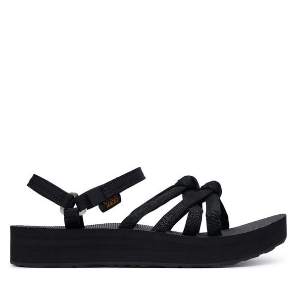 Sandały Teva. Czarne sandały Teva, bez wzorów, bez obcasa, na płaskiej podeszwie, bez zapięcia. Za 319.99 zł.