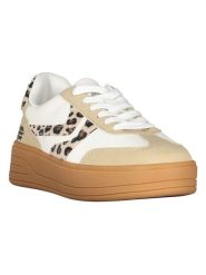 Geographical Norway Sneakersy "Oleopar" w kolorze beżowo-biało-jasnobrązowym rozmiar: 41. Brązowe trampki Geographical Norway, bez wzorów, bez zapięcia. Za 86.99 zł.